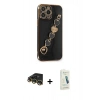 MARSİLYAN™- iPhone 14 Pro Max Kılıf Nova Işık Prime - Şeffaf Pasifik Cam Ekran Koruyucu + Raze Metal Kamera Lens - GD