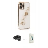 MARSİLYAN™- iPhone 14 Pro Max Kılıf Nova Işık Prime - Şeffaf Pasifik Cam Ekran Koruyucu + Raze Metal Kamera Lens - GS