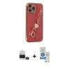 MARSİLYAN™- iPhone 14 Pro Max Kılıf Nova Işık Prime - Şeffaf Royal Nano Ekran Koruyucu + Bilvis Titan Kamera Lens - GD