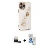 MARSİLYAN™- iPhone 14 Pro Max Kılıf Nova Işık Prime - Şeffaf Royal Nano Ekran Koruyucu + Bilvis Titan Kamera Lens - GD