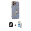 MARSİLYAN™- iPhone 14 Pro Max Kılıf Nova Işık Prime - Şeffaf Royal Nano Ekran Koruyucu + PVD Metal Kamera Lens - TU