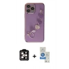 MARSİLYAN™- iPhone 14 Pro Max Kılıf Nova Işık Prime - Şeffaf Royal Nano Ekran Koruyucu + PVD Metal Kamera Lens - TU