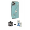 MARSİLYAN™- iPhone 14 Pro Max Kılıf Nova Işık Prime - Şeffaf Royal Nano Ekran Koruyucu + PVD Metal Kamera Lens - TU