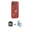 MARSİLYAN™- iPhone 14 Pro Max Kılıf Nova Işık Prime - Şeffaf Royal Nano Ekran Koruyucu + PVD Metal Kamera Lens - TU