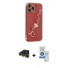 MARSİLYAN™- iPhone 14 Pro Max Kılıf Nova Işık Prime - Şeffaf Royal Nano Ekran Koruyucu + Raze Metal Kamera Lens - GD