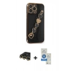 MARSİLYAN™- iPhone 14 Pro Max Kılıf Nova Işık Prime - Şeffaf Royal Nano Ekran Koruyucu + Raze Metal Kamera Lens - GD