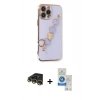 MARSİLYAN™- iPhone 14 Pro Max Kılıf Nova Işık Prime - Şeffaf Royal Nano Ekran Koruyucu + Raze Metal Kamera Lens - GD