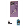 MARSİLYAN™- iPhone 14 Pro Max Kılıf Nova Işık Prime - Siyah 18D Cam Ekran Koruyucu + Bilvis Titan Kamera Lens - DNMR