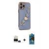 MARSİLYAN™- iPhone 14 Pro Max Kılıf Nova Işık Prime - Siyah 18D Cam Ekran Koruyucu + Bilvis Titan Kamera Lens - GD