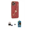 MARSİLYAN™- iPhone 14 Pro Max Kılıf Nova Işık Prime - Siyah 18D Cam Ekran Koruyucu + Bilvis Titan Kamera Lens - DNMR