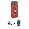 MARSİLYAN™- iPhone 14 Pro Max Kılıf Nova Işık Prime - Siyah 18D Cam Ekran Koruyucu + Bilvis Titan Kamera Lens - SH
