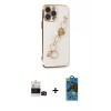 MARSİLYAN™- iPhone 14 Pro Max Kılıf Nova Işık Prime - Siyah 18D Cam Ekran Koruyucu + Bilvis Titan Kamera Lens - SH