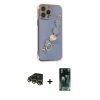 MARSİLYAN™- iPhone 14 Pro Max Kılıf Nova Işık Prime - Siyah 360 Mat Full Body Arka Koruyucu + Raze Metal Kamera Lens - GD