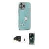 MARSİLYAN™- iPhone 14 Pro Max Kılıf Nova Işık Prime - Siyah 360 Mat Full Body Arka Koruyucu + Raze Metal Kamera Lens - GD