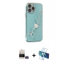 MARSİLYAN™- iPhone 14 Pro Max Kılıf Nova Işık Prime - Siyah 3D Antistatik Cam Ekran Koruyucu + Bilvis Titan Kamera Lens - GS