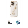 MARSİLYAN™- iPhone 14 Pro Max Kılıf Nova Işık Prime - Siyah 3D Antistatik Cam Ekran Koruyucu + Bilvis Titan Kamera Lens - GD