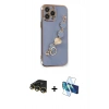 MARSİLYAN™- iPhone 14 Pro Max Kılıf Nova Işık Prime - Siyah 3D Antistatik Cam Ekran Koruyucu + Raze Metal Kamera Lens - GD
