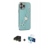 MARSİLYAN™- iPhone 14 Pro Max Kılıf Nova Işık Prime - Siyah 3D Antistatik Cam Ekran Koruyucu + Raze Metal Kamera Lens - GD