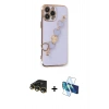 MARSİLYAN™- iPhone 14 Pro Max Kılıf Nova Işık Prime - Siyah 3D Antistatik Cam Ekran Koruyucu + Raze Metal Kamera Lens - GD