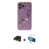 MARSİLYAN™- iPhone 14 Pro Max Kılıf Nova Işık Prime - Siyah 3D Antistatik Cam Ekran Koruyucu + Raze Metal Kamera Lens - GD