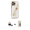 MARSİLYAN™- iPhone 14 Pro Max Kılıf Nova Işık Prime - Siyah 6D Mat Seramik Hayalet Nano Ekran Koruyucu + Bilvis Titan Kamera Lens - GS