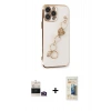 MARSİLYAN™- iPhone 14 Pro Max Kılıf Nova Işık Prime - Siyah 6D Mat Seramik Hayalet Nano Ekran Koruyucu + Bilvis Titan Kamera Lens - GD
