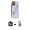 MARSİLYAN™- iPhone 14 Pro Max Kılıf Nova Işık Prime - Siyah 6D Mat Seramik Hayalet Nano Ekran Koruyucu + PVD Metal Kamera Lens - TU