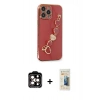 MARSİLYAN™- iPhone 14 Pro Max Kılıf Nova Işık Prime - Siyah 6D Mat Seramik Hayalet Nano Ekran Koruyucu + PVD Metal Kamera Lens - TU