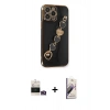 MARSİLYAN™- iPhone 14 Pro Max Kılıf Nova Işık Prime - Siyah Bilvis 3D Mat Cam Ekran Koruyucu + Bilvis Titan Kamera Lens - GD