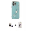 MARSİLYAN™- iPhone 14 Pro Max Kılıf Nova Işık Prime - Siyah Bilvis 3D Mat Cam Ekran Koruyucu + Derin Mor Bilvis Titan Kamera Lens