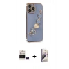 MARSİLYAN™- iPhone 14 Pro Max Kılıf Nova Işık Prime - Siyah Bilvis 3D Mat Cam Ekran Koruyucu + Derin Mor Bilvis Titan Kamera Lens