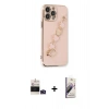 MARSİLYAN™- iPhone 14 Pro Max Kılıf Nova Işık Prime - Siyah Bilvis 3D Mat Cam Ekran Koruyucu + Derin Mor Bilvis Titan Kamera Lens