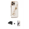 MARSİLYAN™- iPhone 14 Pro Max Kılıf Nova Işık Prime - Siyah Bilvis 3D Mat Cam Ekran Koruyucu + Raze Metal Kamera Lens - GS