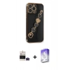 MARSİLYAN™- iPhone 14 Pro Max Kılıf Nova Işık Prime - Siyah Bilvis 5in1 3D Magic Cam Ekran Koruyucu + Bilvis Titan Kamera Lens - DNMR