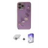 MARSİLYAN™- iPhone 14 Pro Max Kılıf Nova Işık Prime - Siyah Bilvis 5in1 3D Magic Cam Ekran Koruyucu + Gold Band Metal Kamera Lens