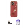 MARSİLYAN™- iPhone 14 Pro Max Kılıf Nova Işık Prime - Siyah Bilvis 5in1 3D Magic Cam Ekran Koruyucu + Bilvis Titan Kamera Lens - GD