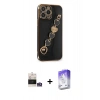 MARSİLYAN™- iPhone 14 Pro Max Kılıf Nova Işık Prime - Siyah Bilvis 5in1 3D Magic Cam Ekran Koruyucu + Gümüş Bilvis Titan Kamera Lens
