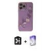 MARSİLYAN™- iPhone 14 Pro Max Kılıf Nova Işık Prime - Siyah Bilvis 5in1 3D Magic Cam Ekran Koruyucu + PVD Metal Kamera Lens - TU