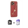 MARSİLYAN™- iPhone 14 Pro Max Kılıf Nova Işık Prime - Siyah Bilvis 5in1 3D Magic Cam Ekran Koruyucu + PVD Metal Kamera Lens - TU