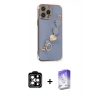 MARSİLYAN™- iPhone 14 Pro Max Kılıf Nova Işık Prime - Siyah Bilvis 5in1 3D Magic Cam Ekran Koruyucu + PVD Metal Kamera Lens - TU