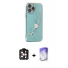 MARSİLYAN™- iPhone 14 Pro Max Kılıf Nova Işık Prime - Siyah Bilvis 5in1 3D Magic Cam Ekran Koruyucu + PVD Metal Kamera Lens - TU