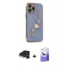 MARSİLYAN™- iPhone 14 Pro Max Kılıf Nova Işık Prime - Siyah Bilvis 5in1 5D Magic Hayalet Cam Ekran Koruyucu + Raze Metal Kamera Lens - GS