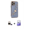 MARSİLYAN™- iPhone 14 Pro Max Kılıf Nova Işık Prime - Siyah Bilvis 5in1 5D Magic Hayalet Cam Ekran Koruyucu + Bilvis Titan Kamera Lens - GS