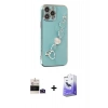 MARSİLYAN™- iPhone 14 Pro Max Kılıf Nova Işık Prime - Siyah Bilvis 5in1 5D Magic Hayalet Cam Ekran Koruyucu + Derin Mor Bilvis Titan Kamera Lens