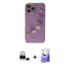 MARSİLYAN™- iPhone 14 Pro Max Kılıf Nova Işık Prime - Siyah Bilvis 5in1 5D Magic Hayalet Cam Ekran Koruyucu + Derin Mor Bilvis Titan Kamera Lens
