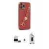 MARSİLYAN™- iPhone 14 Pro Max Kılıf Nova Işık Prime - Siyah Bilvis Hayalet Cam Ekran Koruyucu + Gold Bilvis Titan Kamera Lens
