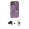 MARSİLYAN™- iPhone 14 Pro Max Kılıf Nova Işık Prime - Siyah Bilvis Hayalet Cam Ekran Koruyucu + Raze Metal Kamera Lens - GD
