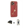 MARSİLYAN™- iPhone 14 Pro Max Kılıf Nova Işık Prime - Siyah Bilvis Hayalet Cam Ekran Koruyucu + Raze Metal Kamera Lens - GD