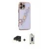 MARSİLYAN™- iPhone 14 Pro Max Kılıf Nova Işık Prime - Siyah Bilvis Hayalet Cam Ekran Koruyucu + Raze Metal Kamera Lens - GD