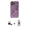 MARSİLYAN™- iPhone 14 Pro Max Kılıf Nova Işık Prime - Siyah Bilvis Hayalet Cam Ekran Koruyucu + Gümüş Bilvis Titan Kamera Lens
